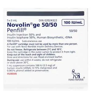 Novolin GE 50/50 Penfill Cartridge